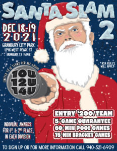 Santa Slam Flyer for Travel Softball Team tournament